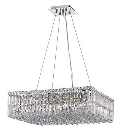 Modern Contemporary Square Empress Crystal (Tm) Chandelier Lighting W24" H7.5" L24" - Cjd-Cs/2185/24