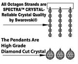 Swarovski Crystal Trimmed Chandelier! French Empire Crystal Flush Chandelier Lighting H 19" W 39" - H905-SILVER-LYS-6649 SW