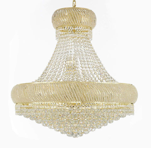 Nail Salon French Empire Crystal Chandelier Chandeliers Lighting - Great for The Dining Room, Foyer, Entryway, Family Room, Bedroom, Living Room and More! H 36" W 36" 27 Lights - G93-H36/CG/4196/27