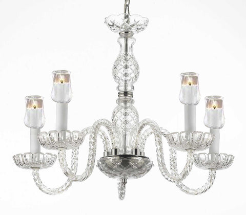 Murano Venetian Style Chandelier Lighting With Votive Candles Hearts H 25" W 24" - For Indoor / Outdoor Use Great For Outdoor Events Hang From Trees / Gazebo / Pergola / Porch / Patio / Tent - G46-B31/B11/384/5