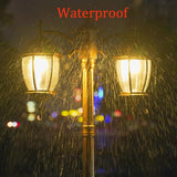 87" Double-Head Outdoor Lamp Post Light, Black Aluminum Lantern Street Light for Driveway, Garden & Patio