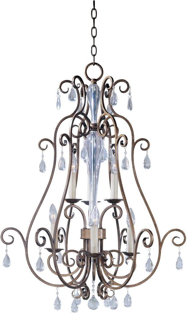 Hampton 6-Light Entry Foyer Pendant Auburn Dusk - C157-12029AD