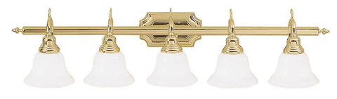 Livex French Regency 5 Light Polished Brass Bath Light - C185-1285-02
