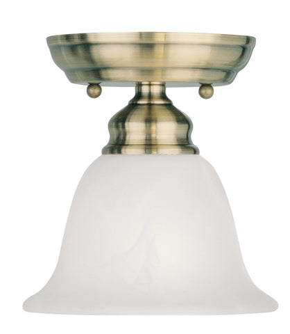 Livex Essex 1 Light Antique Brass Ceiling Mount - C185-1350-01
