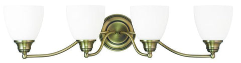 Livex Somerville 4 Light Antique Brass Bath Light - C185-13674-01