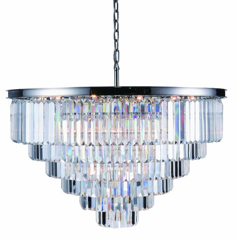 ZC121-1231D44PN/RC - Urban Classic: Sydney 33 light Polished nickel Chandelier Clear Royal Cut Crystal