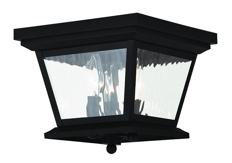 Livex Hathaway 3 Light Black Outdoor Ceiling Mount - C185-20239-04