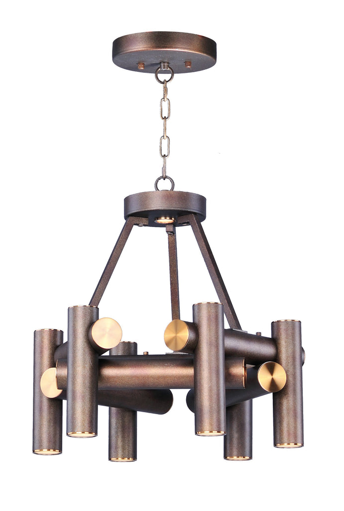 Tubular 7 Light LED Pendant Bronze Fusion / Antique Brass - C157-20824BZFAB