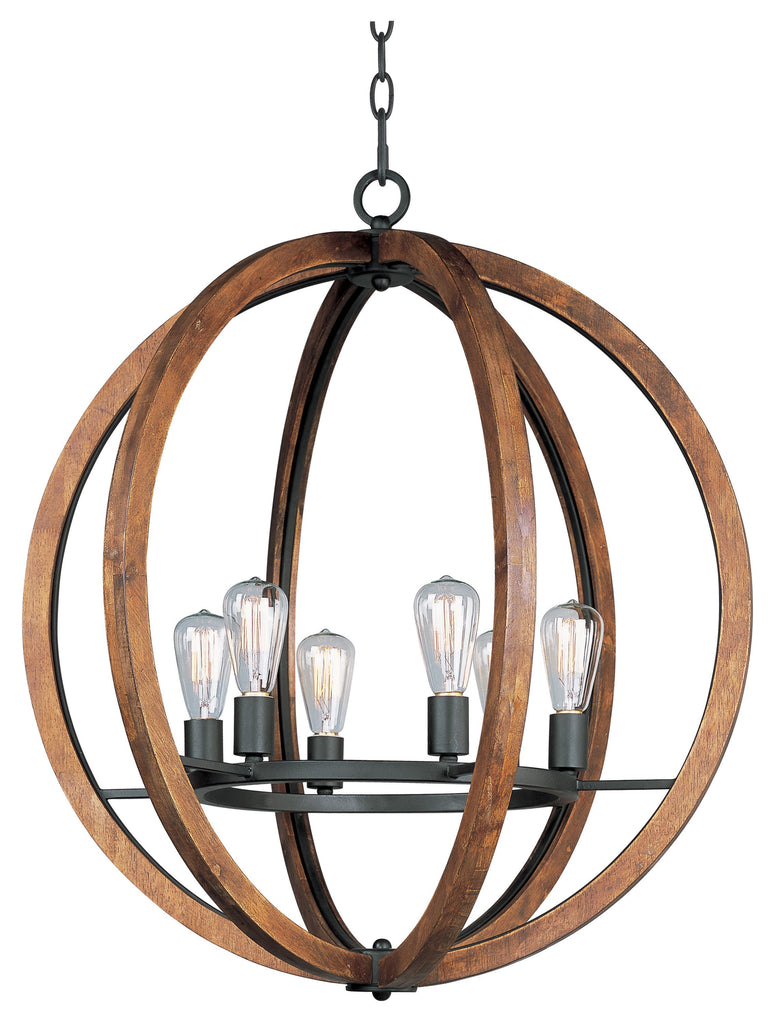 Bodega Bay 6-Light Chandelier Anthracite - C157-20918APAR