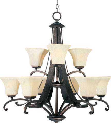 Oak Harbor 9-Light Chandelier Burnished - C157-21066FLRB