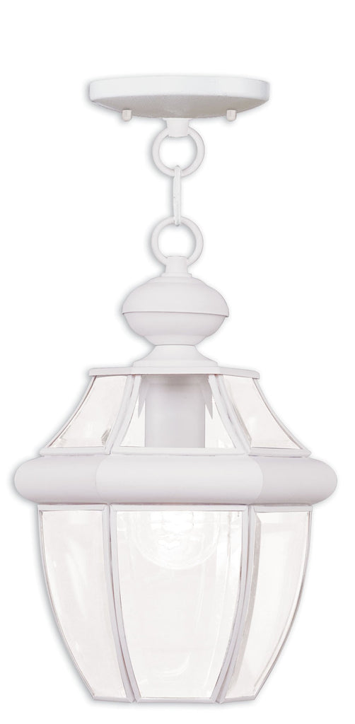 Livex Monterey 1 Light White Outdoor Chain Lantern  - C185-2152-03