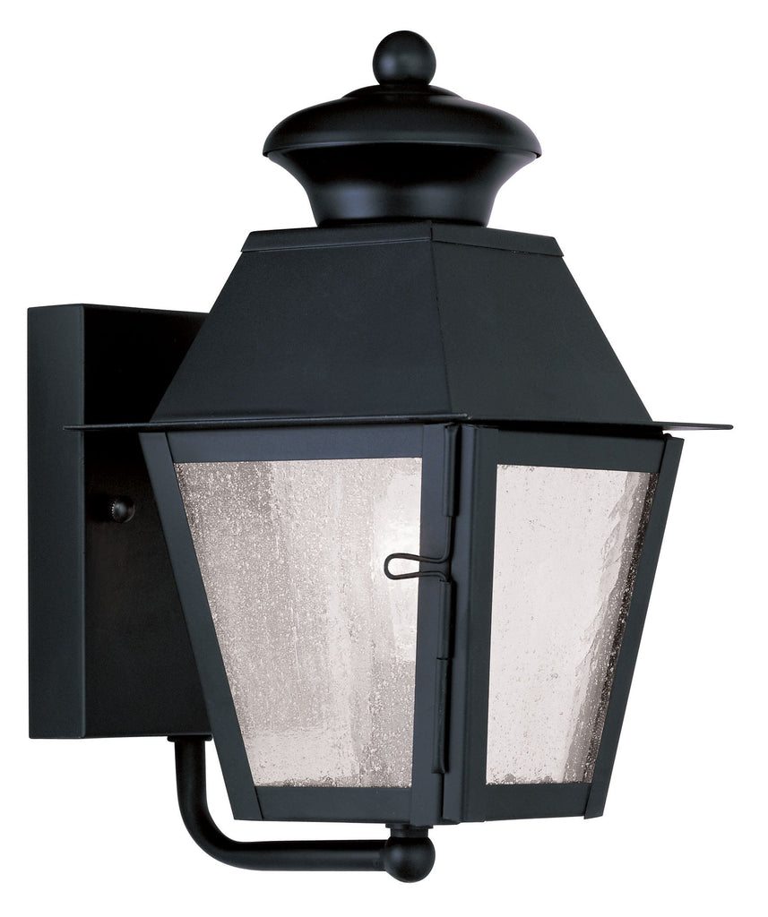 Livex Mansfield 1 Light Black Outdoor Wall Lantern - C185-2160-04