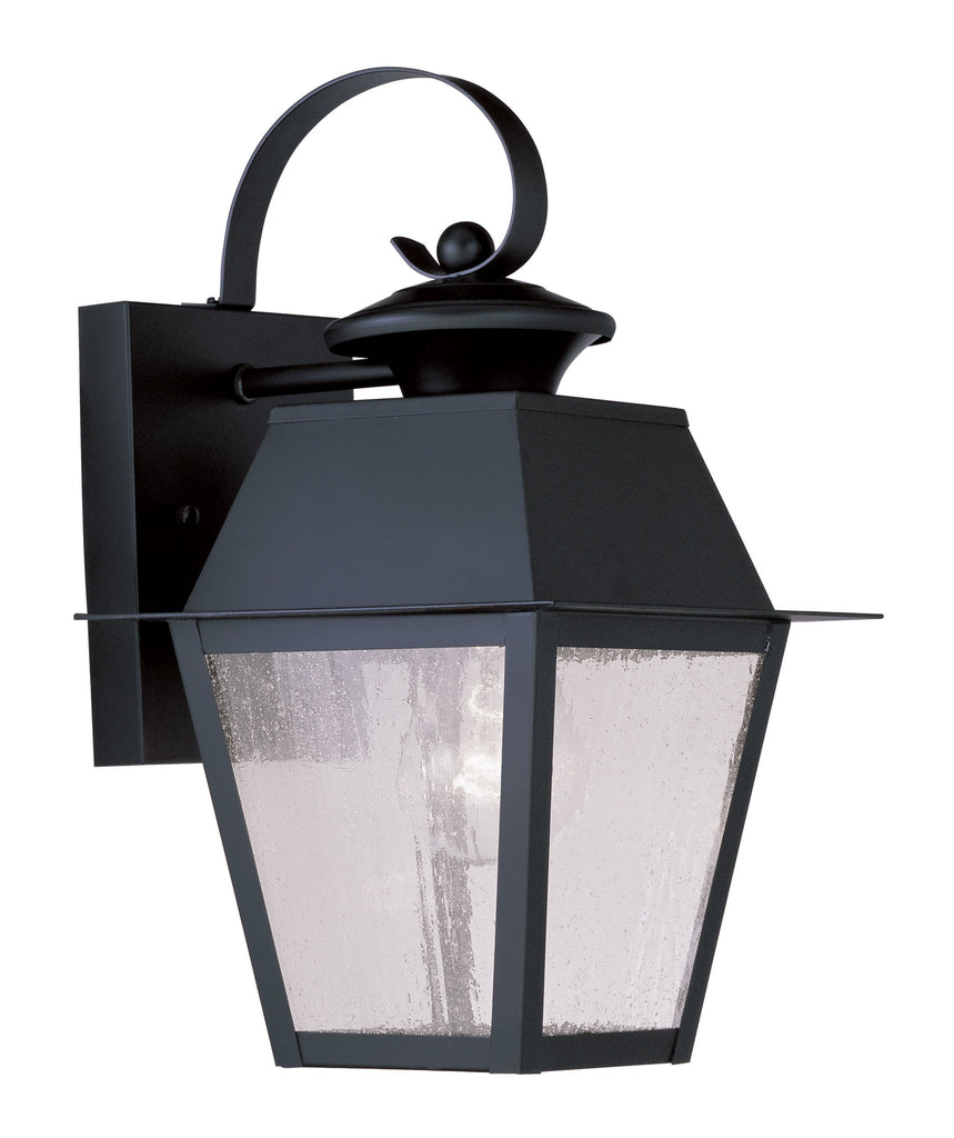 Livex Mansfield 1 Light Black Outdoor Wall Lantern - C185-2162-04
