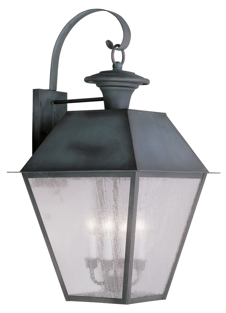 Livex Mansfield 4 Light Charcoal Outdoor Wall Lantern - C185-2172-61
