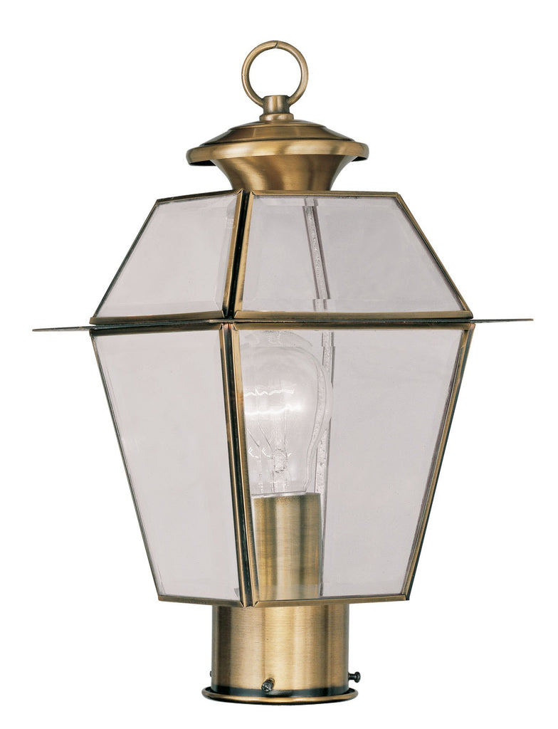 Livex Westover 1 Light AB Outdoor Post Lantern - C185-2182-01