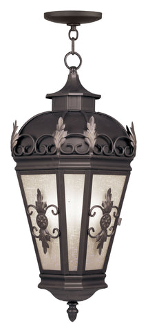 Livex Berkshire 3 Light Bronze Outdoor Chain Lantern  - C185-2199-07