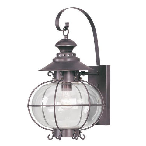 Livex Harbor 1 Light Bronze Outdoor Wall Lantern - C185-2223-07