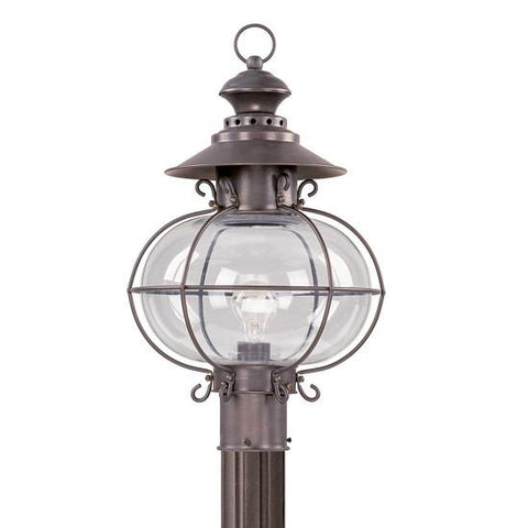 Livex Harbor 1 Light Bronze Outdoor Post Lantern - C185-2226-07