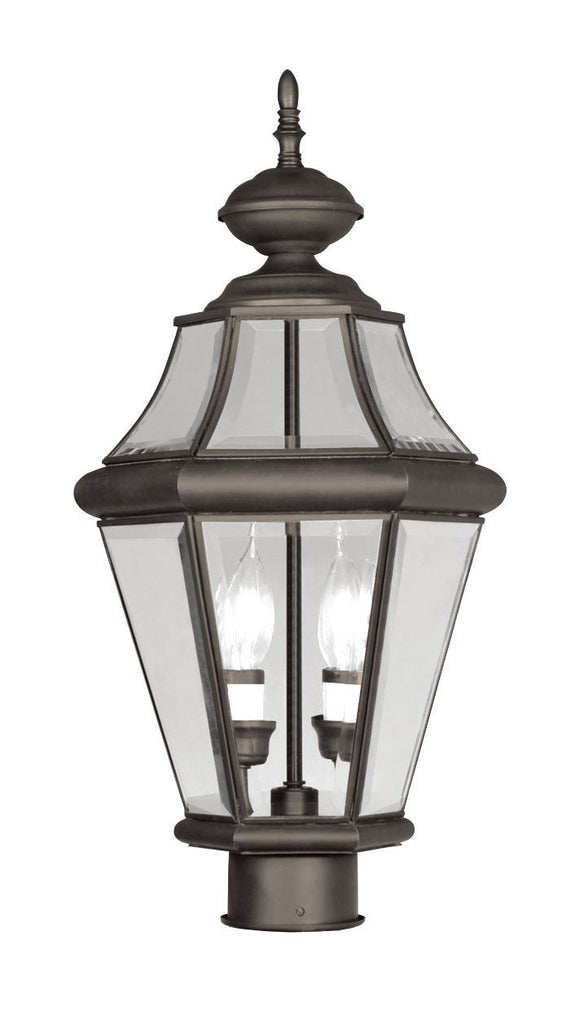 Livex Georgetown 2 Light Bronze Outdoor Post Lantern - C185-2264-07