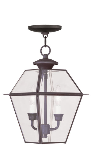 Livex Westover 2 Light Bronze Outdoor Chain Lantern  - C185-2285-07