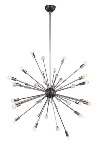 ZC121-1515G42PN - Urban Classic: Nebula 24 light Polished Nickel and Bronze Chandelier Clear Royal Cut Crystal