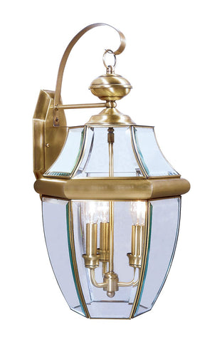 Livex Monterey 3 Light AB Outdoor Wall Lantern - C185-2351-01