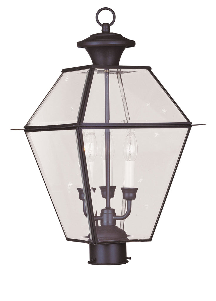 Livex Westover 3 Light Bronze Outdoor Post Lantern - C185-2384-07