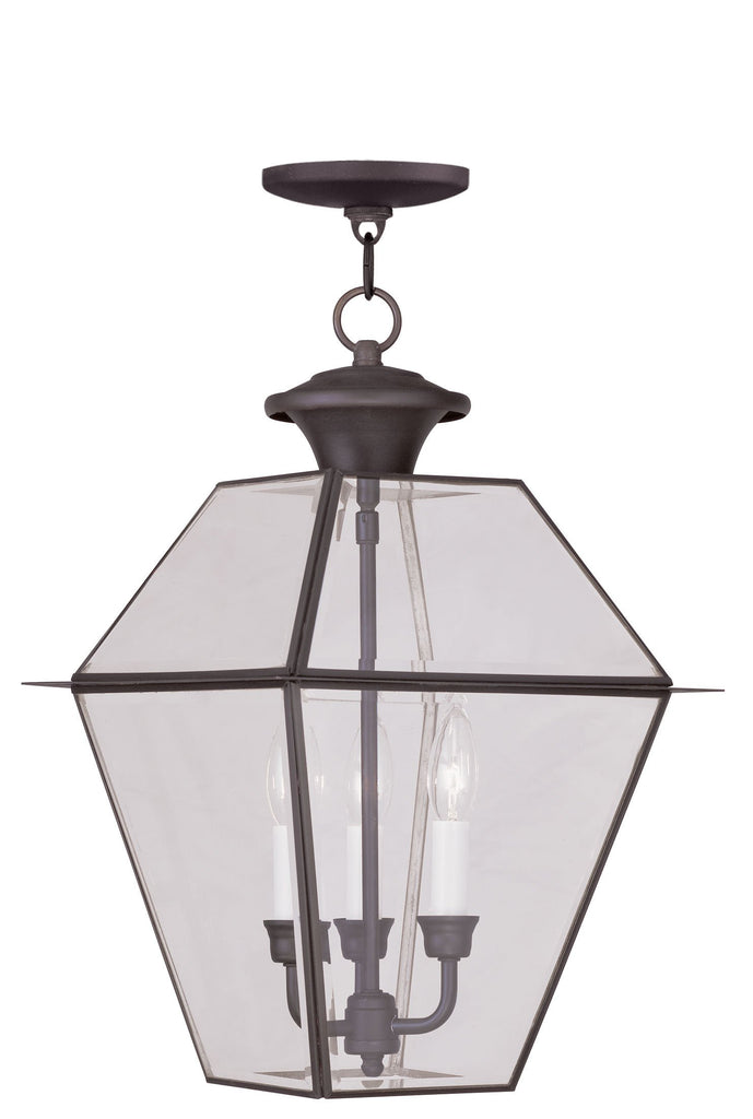 Livex Westover 3 Light Bronze Outdoor Chain Lantern  - C185-2385-07