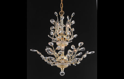 C121-2011D21G/RC - Regency Lighting: Orchid 8 light Gold Chandelier Clear Royal Cut Crystal