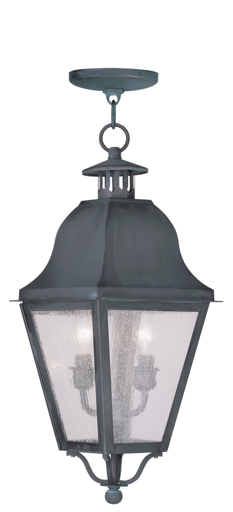Livex Amwell 2 Light Charcoal Outdoor Chain Lantern  - C185-2546-61