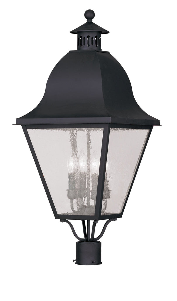 Livex Amwell 4 Light Black Outdoor Post Lantern - C185-2548-04