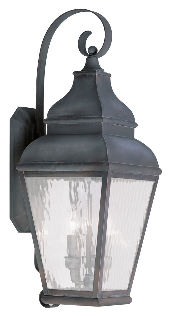 Livex Exeter 3 Light Charcoal Outdoor Wall Lantern - C185-2605-61