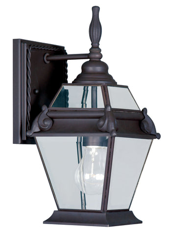 Livex Fleur de Lis  1 Light Bronze Outdoor Wall Lantern - C185-2627-07