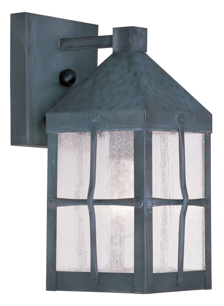 Livex Brighton 1 Light Hammered CR Outdoor Wall Lantern - C185-2680-61