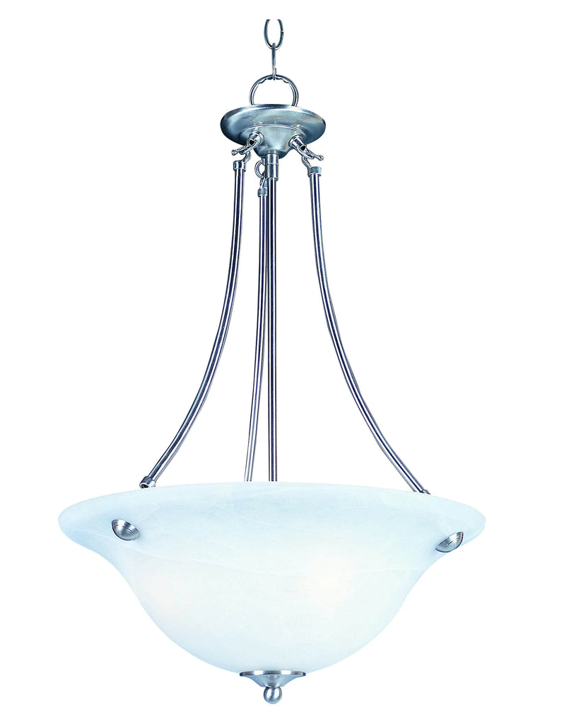 Malaga 3-Light Invert Bowl Pendant Satin Nickel - C157-2682FTSN