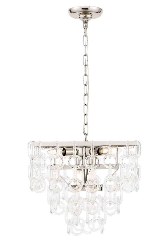 ZC121-1714D16PN - Urban Classic: Debutante 6 light Polished Nickel Pendant