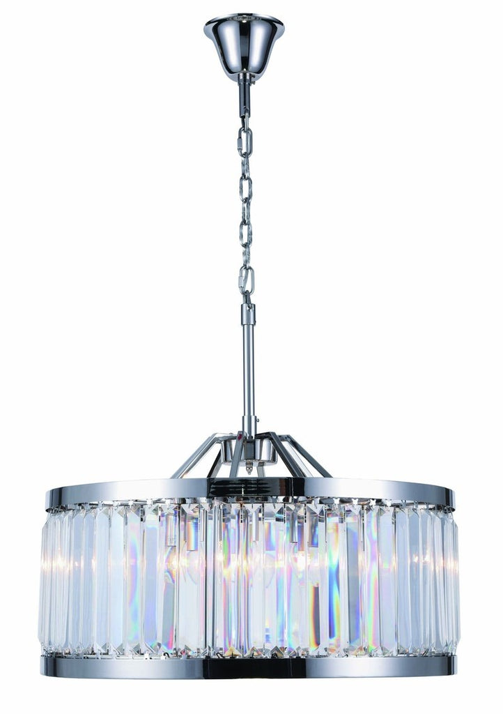 ZC121-1233D28PN/RC - Urban Classic: Chelsea 8 light Polished nickel Chandelier Clear Royal Cut Crystal