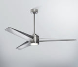 *CLOSE OUT PRICE* LIMITED QTY AVAILABLE  - Apollo 60 inch Brushed Steel Ceiling Fan - With LED Light Kit - Indoor/Outdoor Ceiling Fan - G7-CS/4724/60