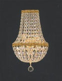 Set of 3-1 French Empire Crystal Chandelier Lighting H50" X W24" - Great for The Dining Room, Living Room! and 2 Empire Crystal Wall Sconce Lighting H 18" X W 9.5" X D 5" - 1EA CG/870/15 + 2EA WALLSCONCE/CG/4/5