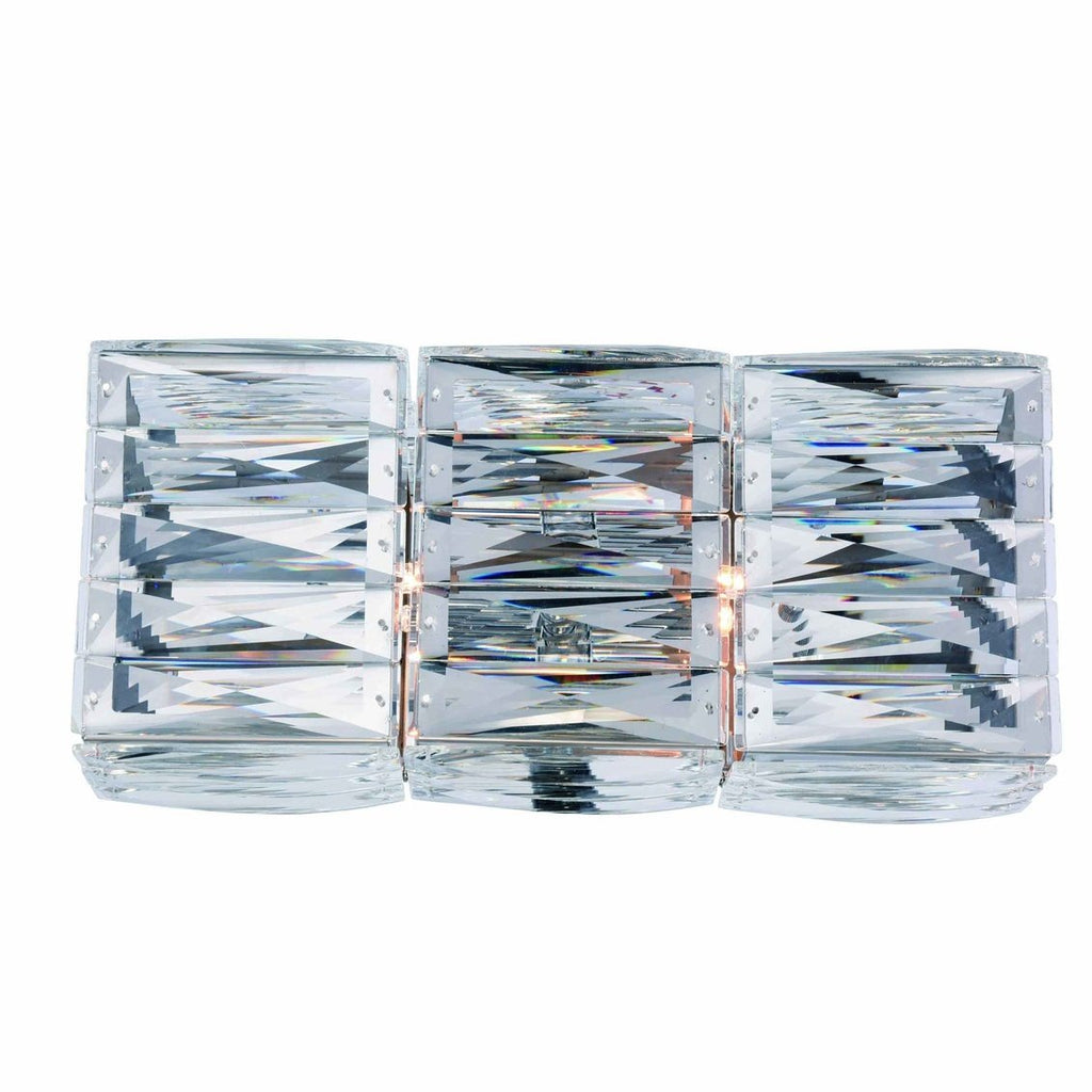 ZC121-2117W14C/RC - Regency Lighting: Cuvette 2 light Chrome Vanity Wall Sconce Clear Royal Cut Crystal