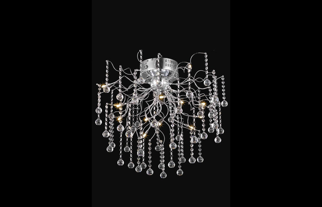 C121-2075F24C/RC - Regency Lighting: Astro 12 light Chrome Flush Mount Clear Royal Cut Crystal