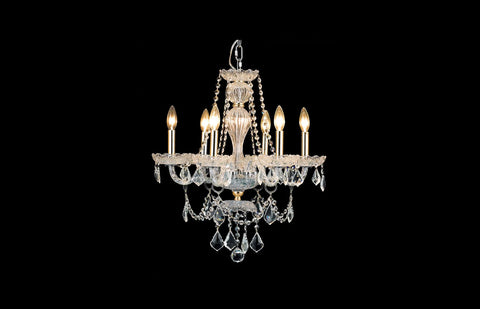 C121-7896D21G/RC - Regency Lighting: Giselle 6 light Gold Chandelier Clear Royal Cut Crystal