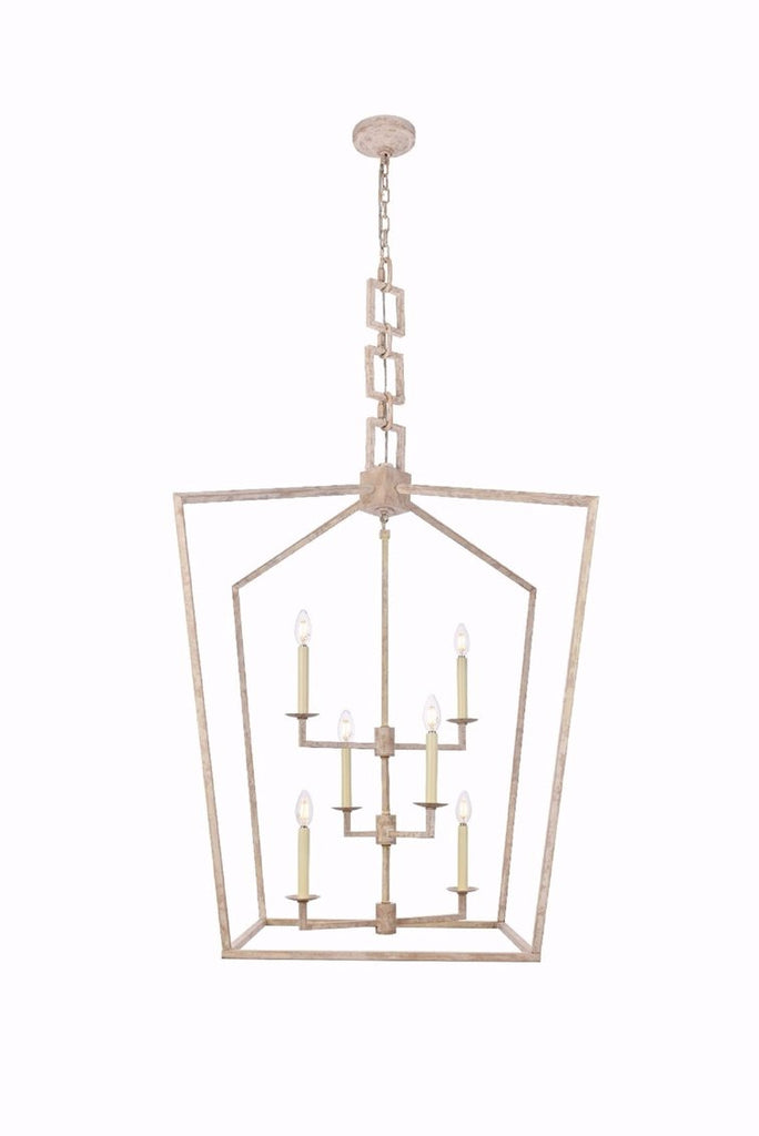 ZC121-1512D29IW - Urban Classic: Denmark 6 light Ivory wash Chandelier