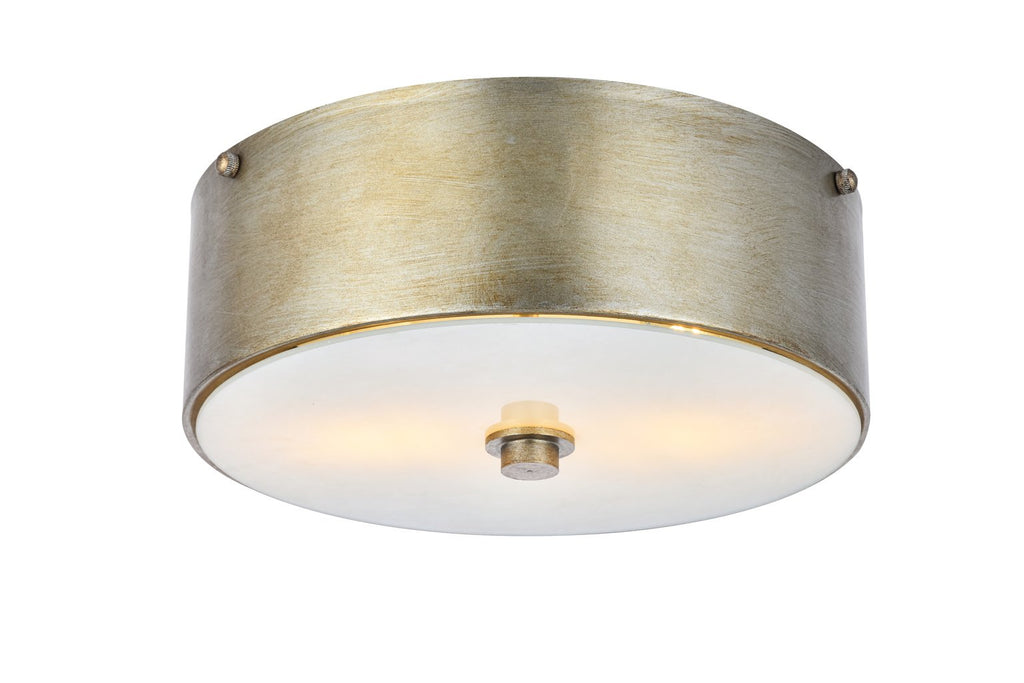 ZC121-LD6023 - Living District: Hazen 2 light 12 inch Vintage Silver flush mount