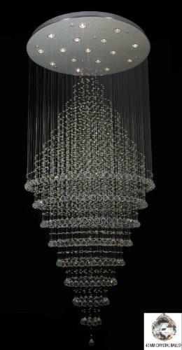 New Modern Contemporary Chandelier "Rain Drop" Chandeliers H 100" W 41" (Over 8Ft Tall) - G7-B6/6874/16
