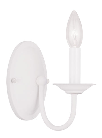 Livex Williamsburgh 1 Light White Wall Sconce - C185-4151-03