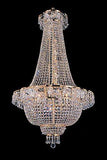 French Empire Crystal Gold Chandelier Lighting - Great for The Dining Room, Foyer, Entry Way, Living Room