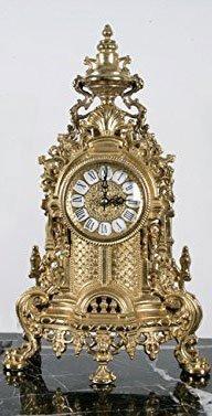 Solid Brass Baroque Mantel Clock Made in Italy! - GB101-CLOCKONLY/421