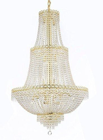 French Empire Crystal Chandelier Chandeliers Lighting Good For Dining Room Foyer Entryway Family Room And More H48" X W30" - Cjd-Cg/2176/30