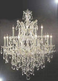 Set of 2-1 Large Foyer/Entryway Maria Theresa Empress Crystal (tm) Chandeliers Lighting! H 60" W 52" and 1 Chandelier Crystal Lighting Chandeliers H30 X W28 - CS/B12/2756/36+1 + CS/21532/12+1